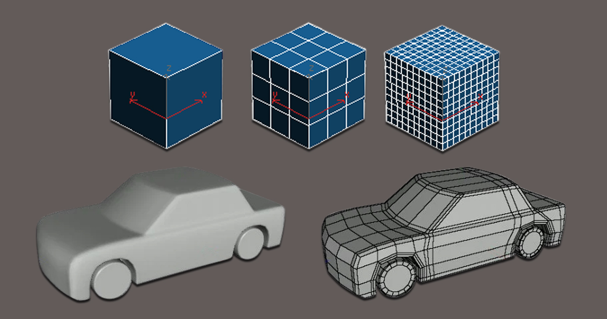 Different polygon modeling techniques