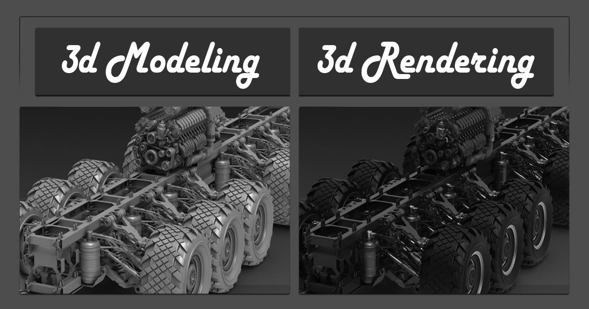 3D modeling vs 3D rendering